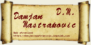 Damjan Maštrapović vizit kartica